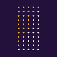 vector star rating symbol icons