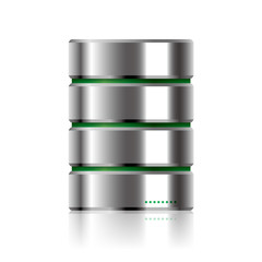  Vector drawn hard disk drive, isolated on white background.