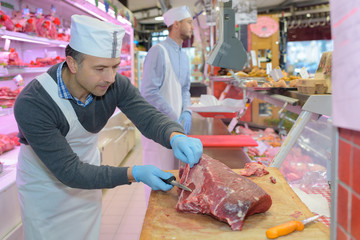 preparing the meat