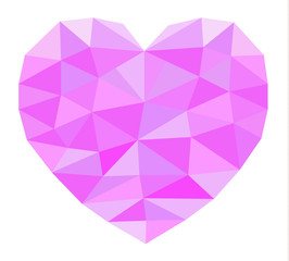 Naklejka na ściany i meble pink geometric heart