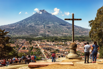 Antigua Guatemala and Volcano Agua, Cerro de la Cruz © Ingo Bartussek