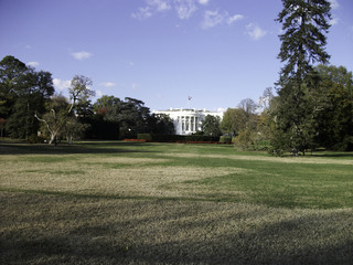 the white house with the park