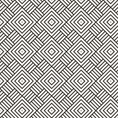 Abstract geometric pattern with stripes. Vector seamless background. Black and white lattice texture.