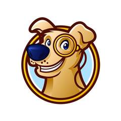 Dog Clever Mascot Design Vector