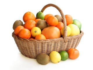 tropical various fruits