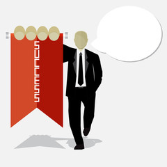 Successful businessman, vector.