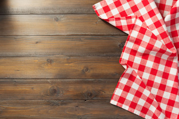 napkin cloth on wooden background