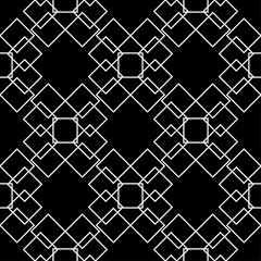 Black and white geometric seamless pattern