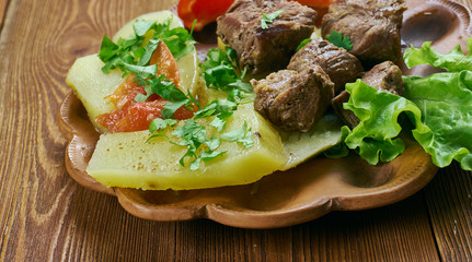 Ossetian dish beef and potatoes