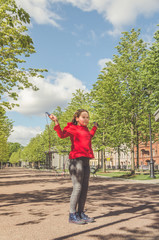 girl in the Park jumping rope