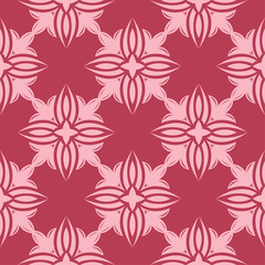 Red floral seamless pattern