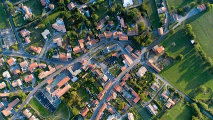 Fototapeten Luftaufnahmen von Cheix en Retz © altitudedrone