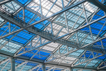 Detail of the structure of a stadium roof