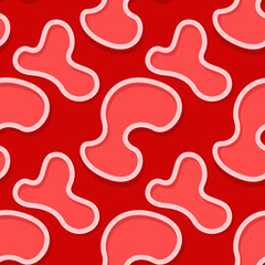 Seamless abstract geometric 3d pattern. Red background