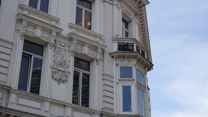 Obraz premium Facade of old houses in Antwerp, Belgium.