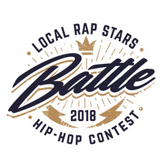 Obraz premium Hip-hop Battle Vector Emblem