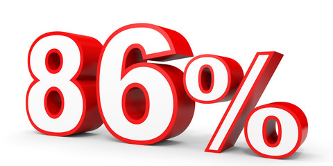 Eighty six percent off. Discount 86 %.