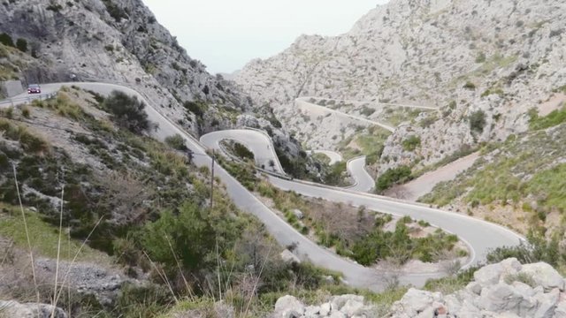 Serpentines road, direction sa calobra, mallorca