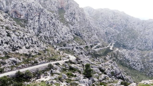 Serpentines road, direction sa calobra, mallorca