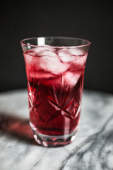 cold red cocktail