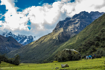 Naklejka premium Huaraz Santa Cruz Treking in Peru Mountains