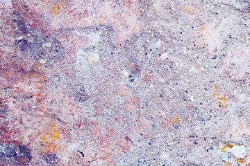 Multicolored texture on the cement wall