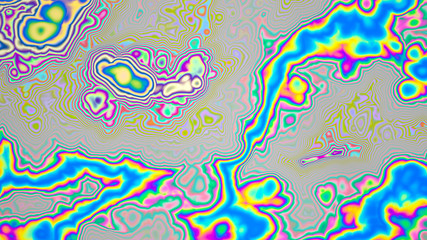 abstract rainbow holographic oil slick illustration. geometric wave colored stains. digital colorful background 