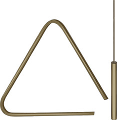 Triangle isolated on white background.