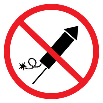 Prohibited Items Pyrotechnics Vector Icons