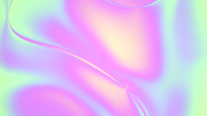 Obraz premium Illustration. Digital holographic abstract background. Holographic neon foil trend background.