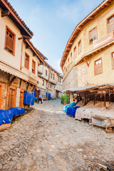 View of historical popular Cumalikizik village in Bursa