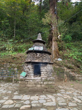 Do Drul Chorten is a buddhist stupa in Gangtok in Sikkim , India in 2013, 14th April.