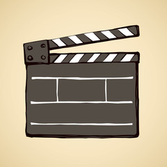 Fototapeta premium Clapper board. Vector drawing