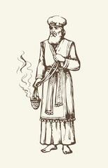 Obraz premium High Priest. Vector drawing