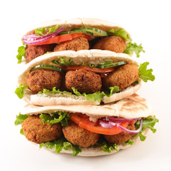 pita bread and falafel