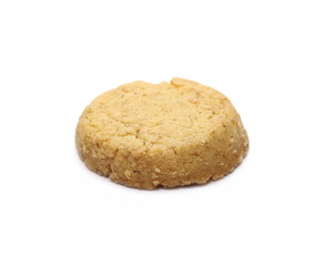 Traditional integral biscuits, cookies isolated on white background