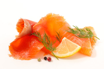 smoked salmon and lemon