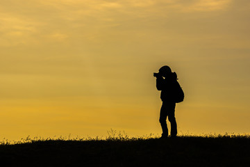 Man in the background of nature