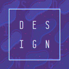 Abstract modern pop art vector card