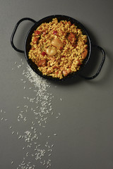 typical spanish paella valenciana