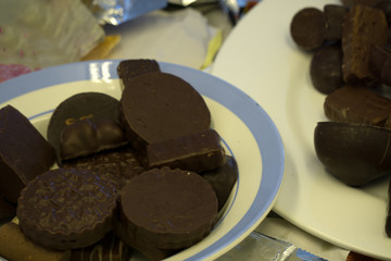 Chocolate Chocolate Candy Cocoa romance square table,