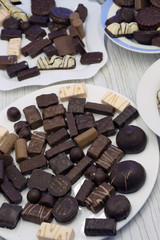 tasty praline chocolates truffle assortment cacao eat snack,