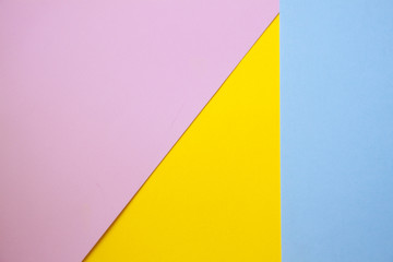 Pink, blue and yellow pastel background with blank space for your design