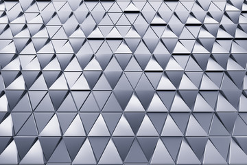 Monochrome abstract 3D minimalistic geometrical background of triangles