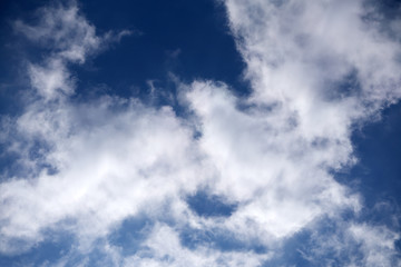 Fototapeta premium Beautiful blue sky with gorgeous white clouds .