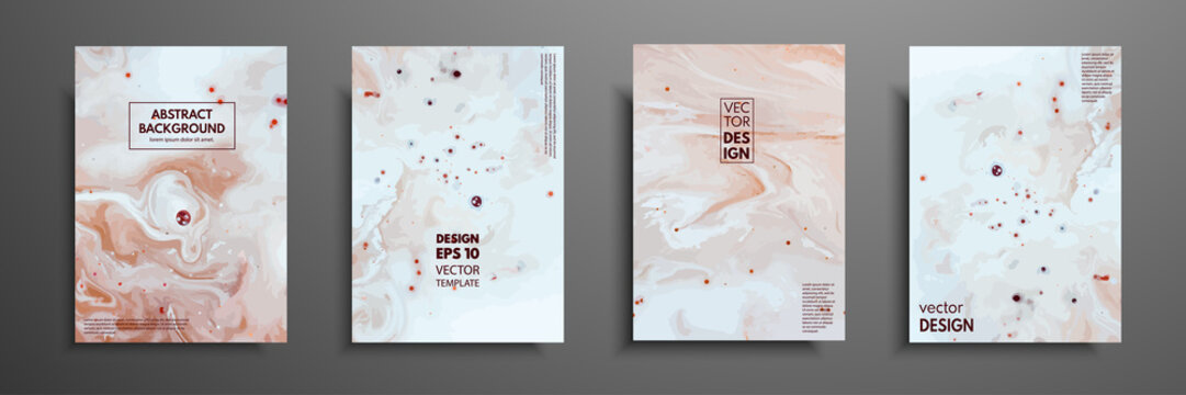 Mixture of acrylic paints. Liquid marble texture. Fluid art. Applicable for design cover, presentation, invitation, flyer, annual report, poster and business card, desing packaging. Modern artwork.