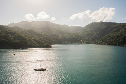 The coast of the Port of Labadee, Haiti