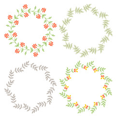 Decorative round Frames with ethnic elements