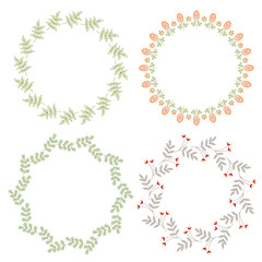 Decorative round Frames with ethnic elements