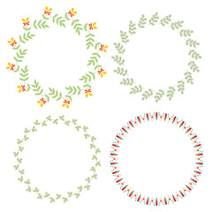 Decorative round Frames with ethnic elements